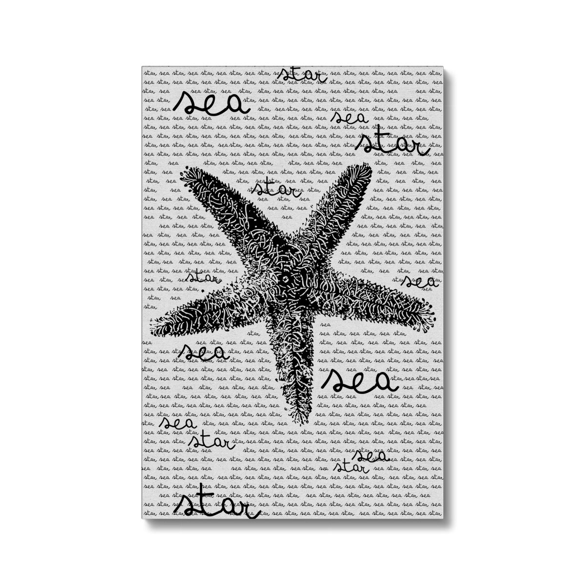 AQUA B&W - 08 - Seestern - Öko-Leinwand
