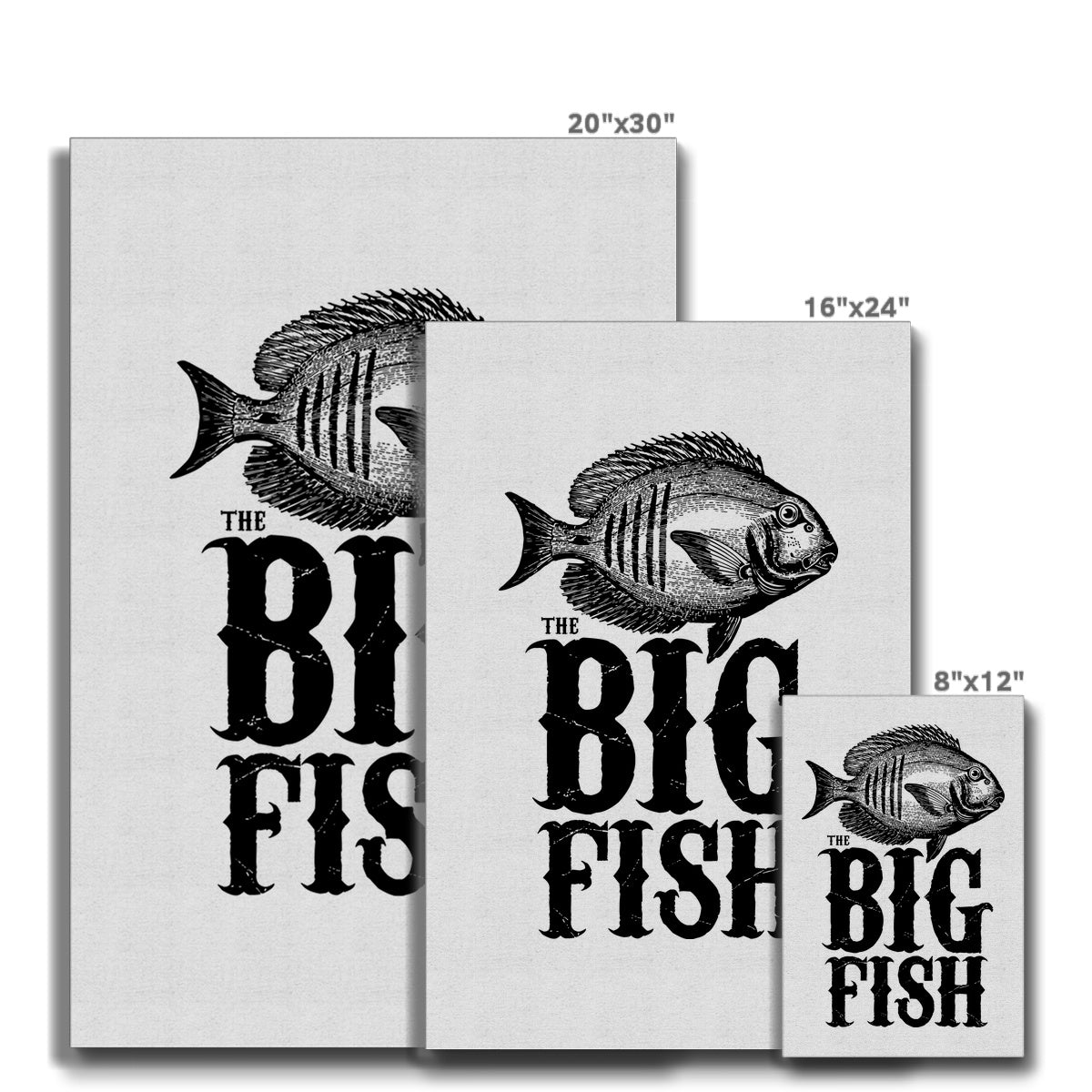 AQUA B&W - 01 -Big Fish - Eco Canvas