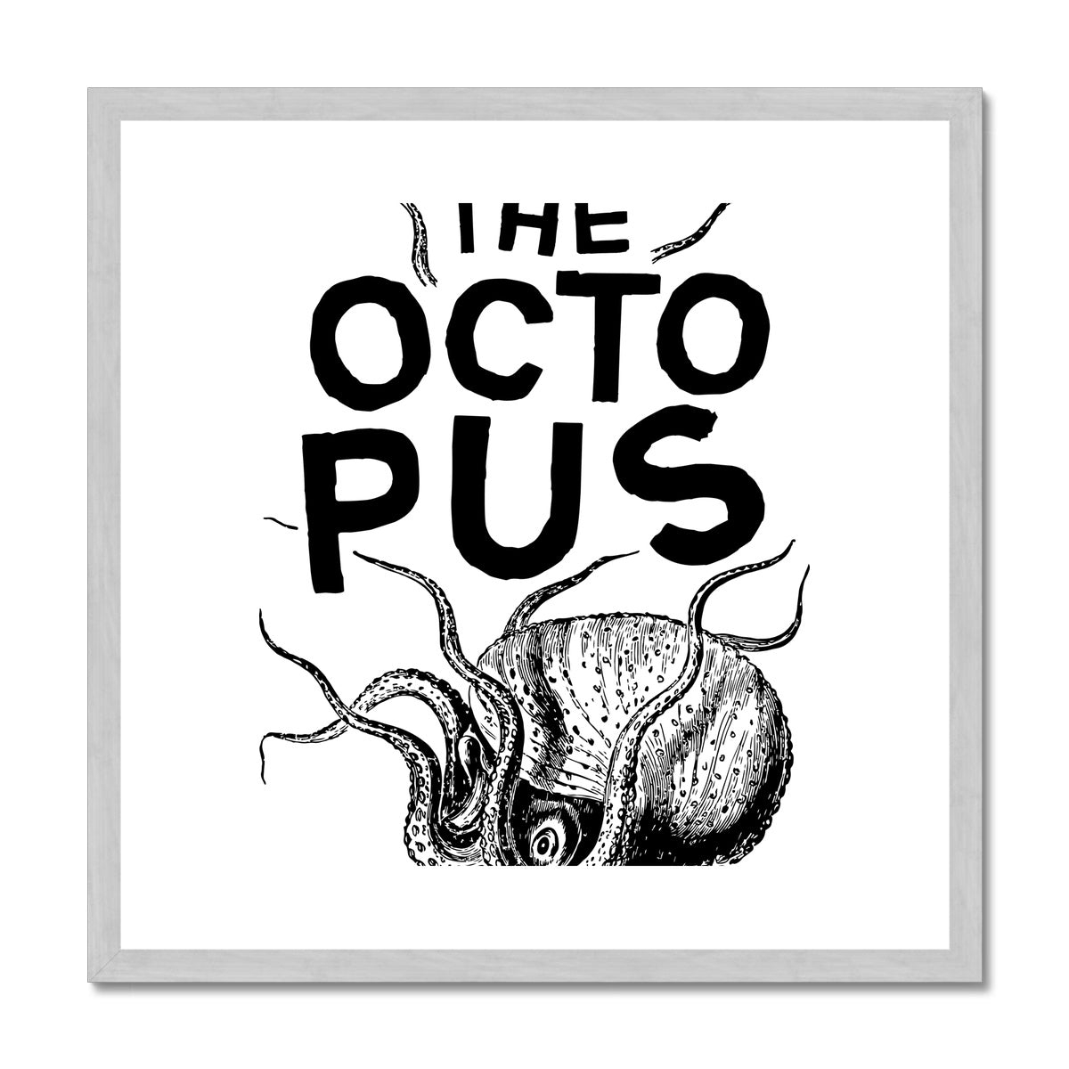 AQUA B&W - 03 - Polvo - Impressão antiga emoldurada e montada