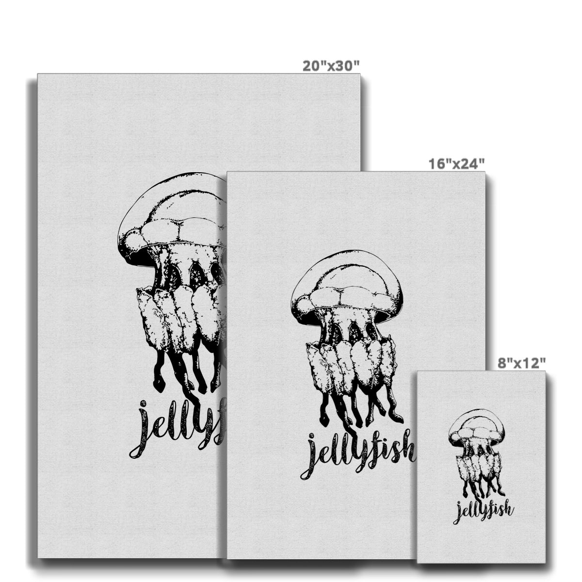 AQUA B&W - 02 - Água-viva - Eco Canvas
