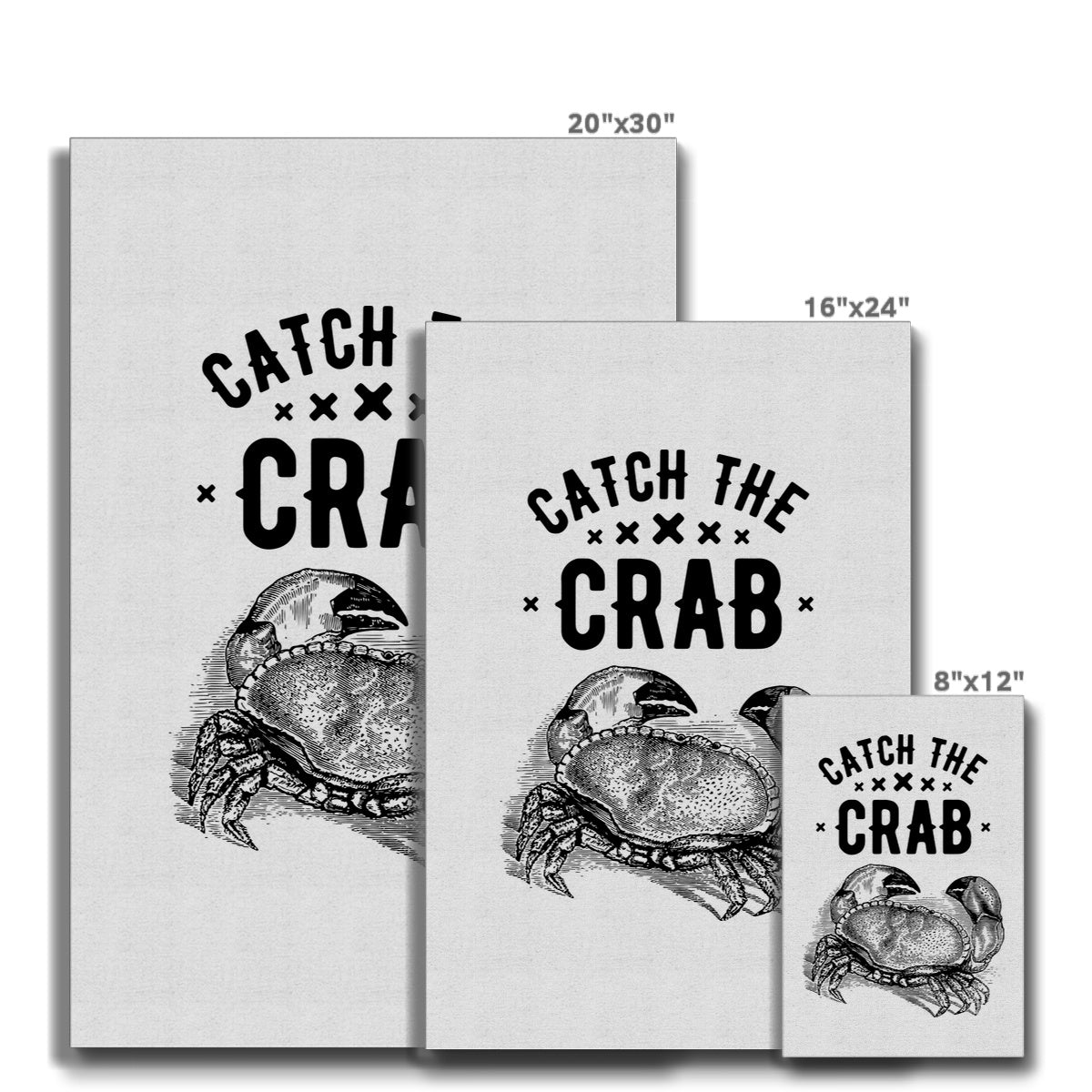 AQUA B&W - 07 - Catch the crab - Eco Canvas