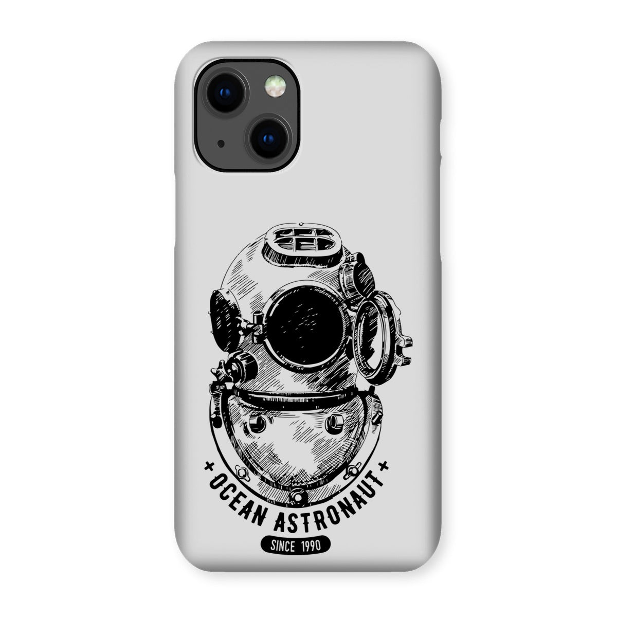 AQUA B&W - 05 - Ocean astronaut - Snap Phone Case