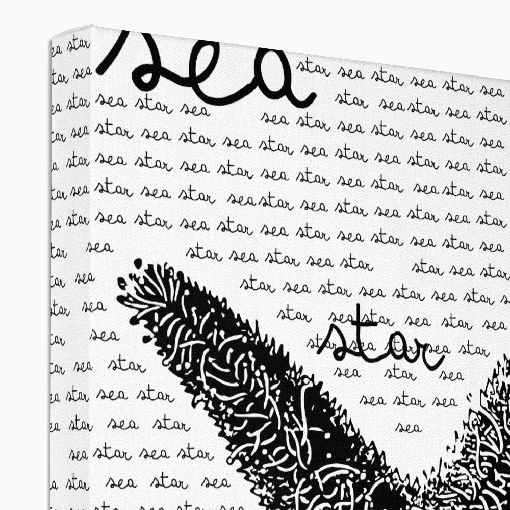AQUA B&W - 08 - Seestern - Öko-Leinwand
