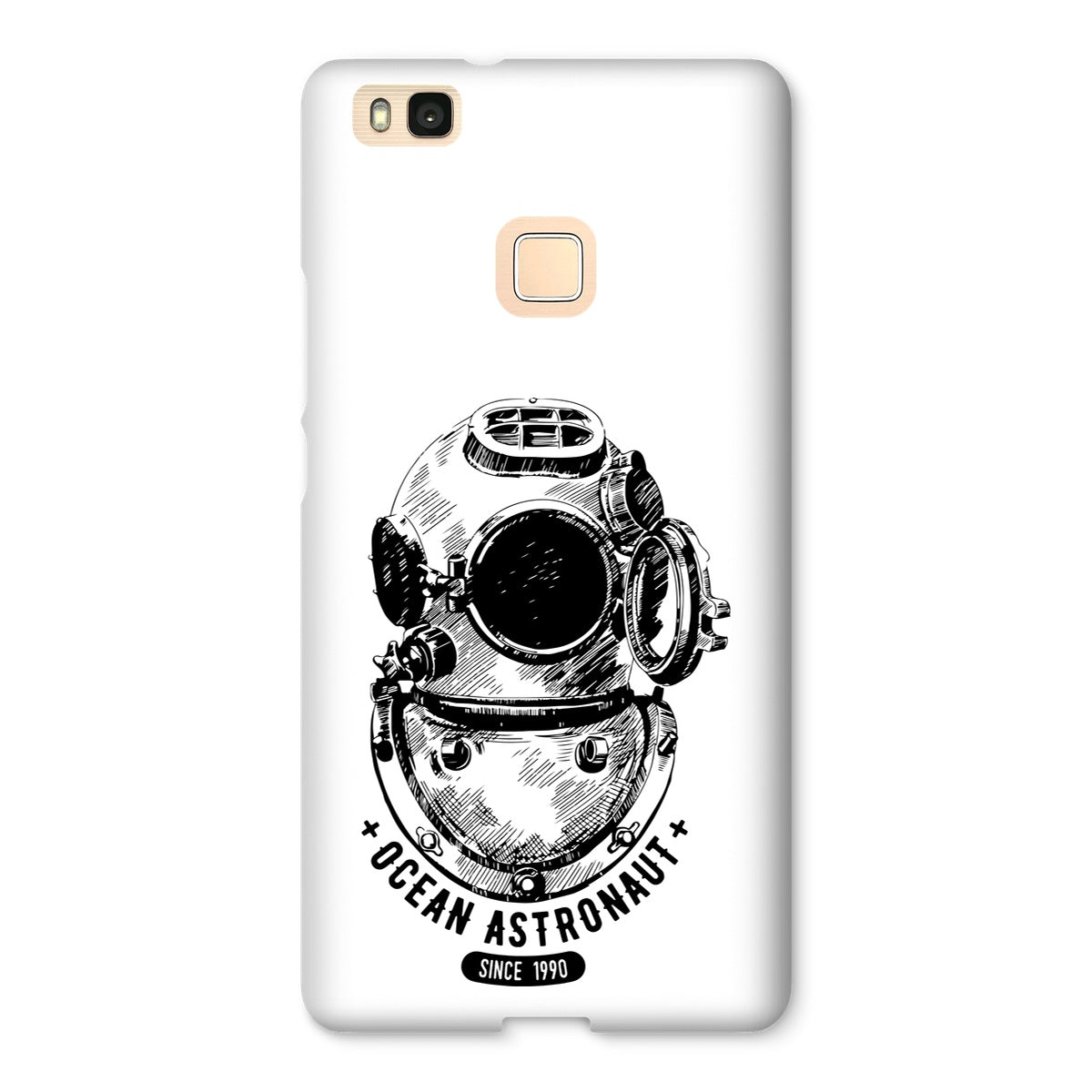 AQUA B&W - 05 - Ocean astronaut - Snap Phone Case