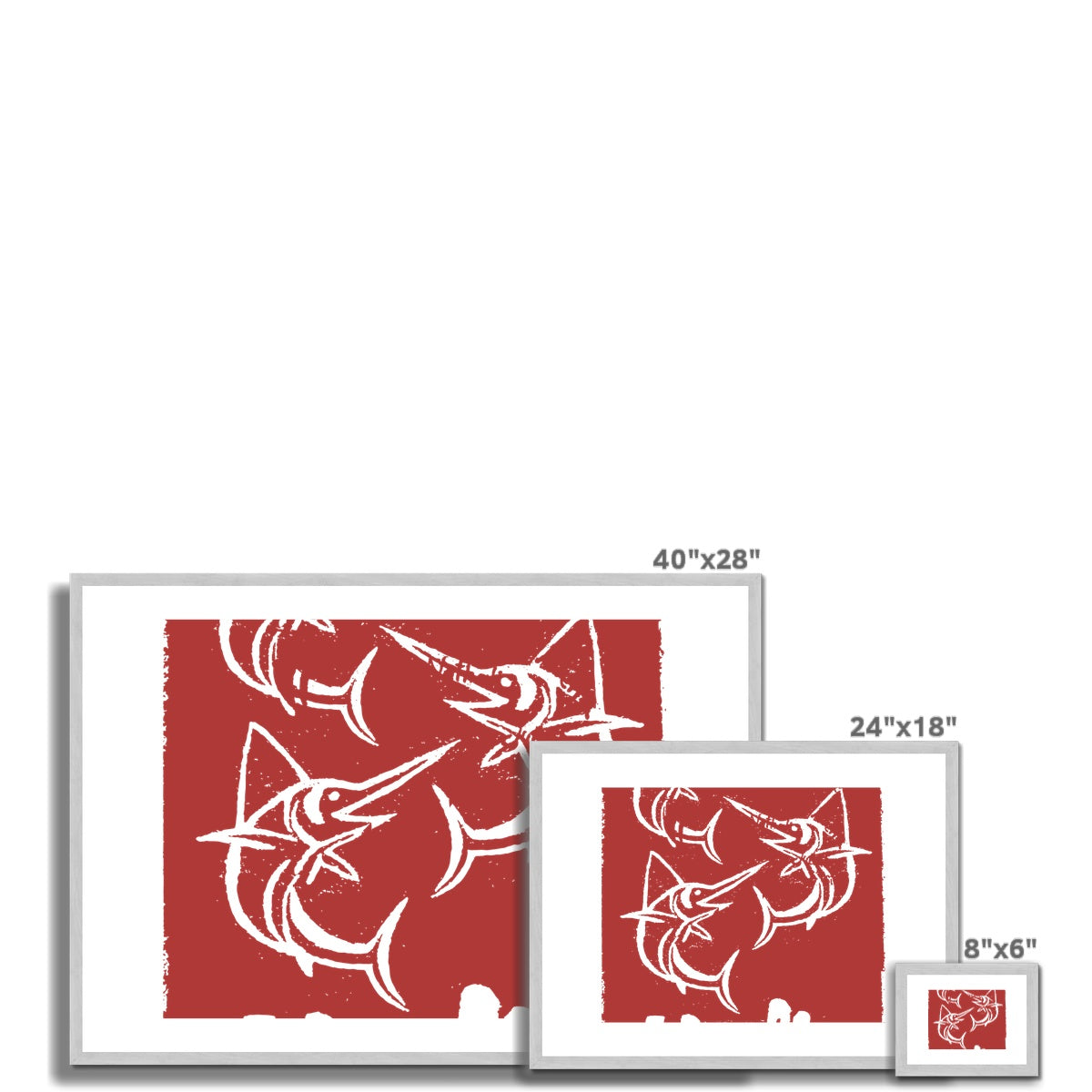 AQUA HMP2 - 07 - Marlin - Impressão antiga emoldurada e montada
