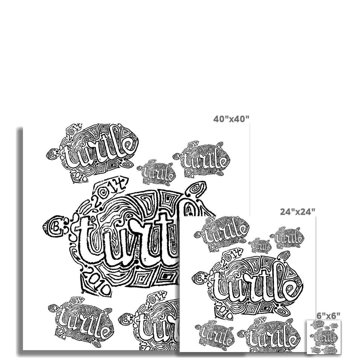 AQUA HMP2 - 12 - Turtle - Rolled Canvas