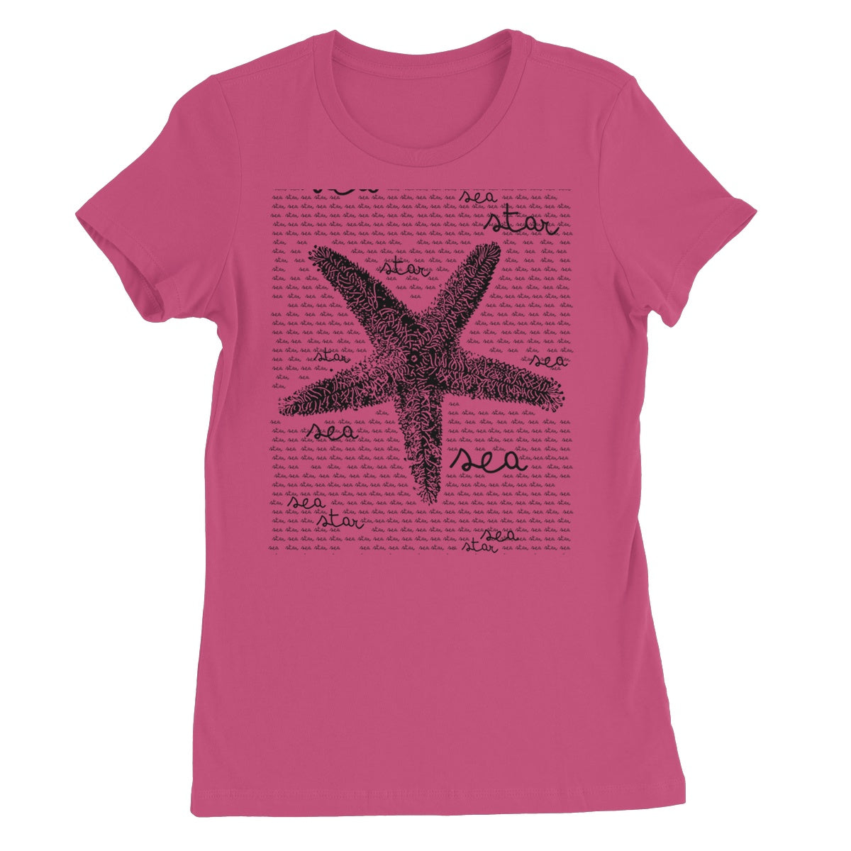 AQUA B&W - 08 - Sea Star - Women's Fine Jersey T-Shirt