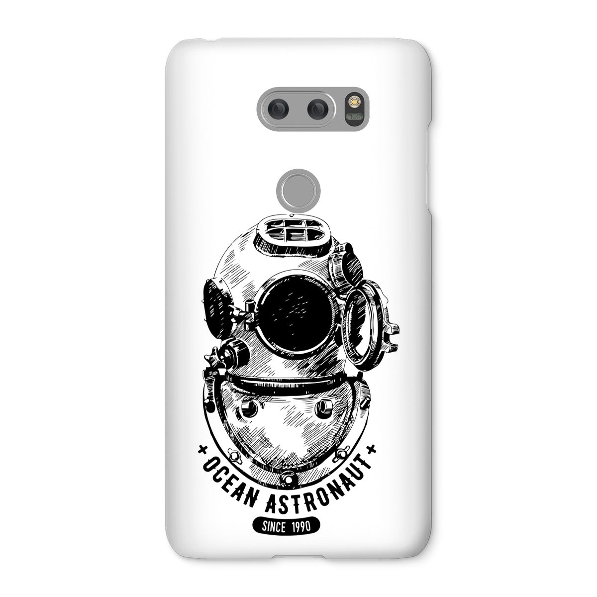 AQUA B&W - 05 - Ocean astronaut - Snap Phone Case