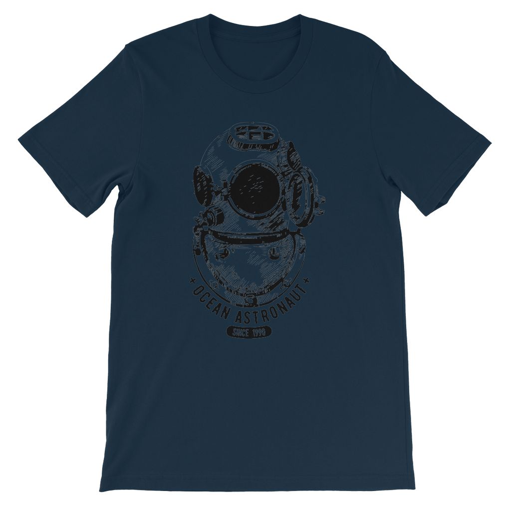 AQUA B&W - 05 - Ocean astronaut - Kids TShirt-Apparel-AQUATICUS