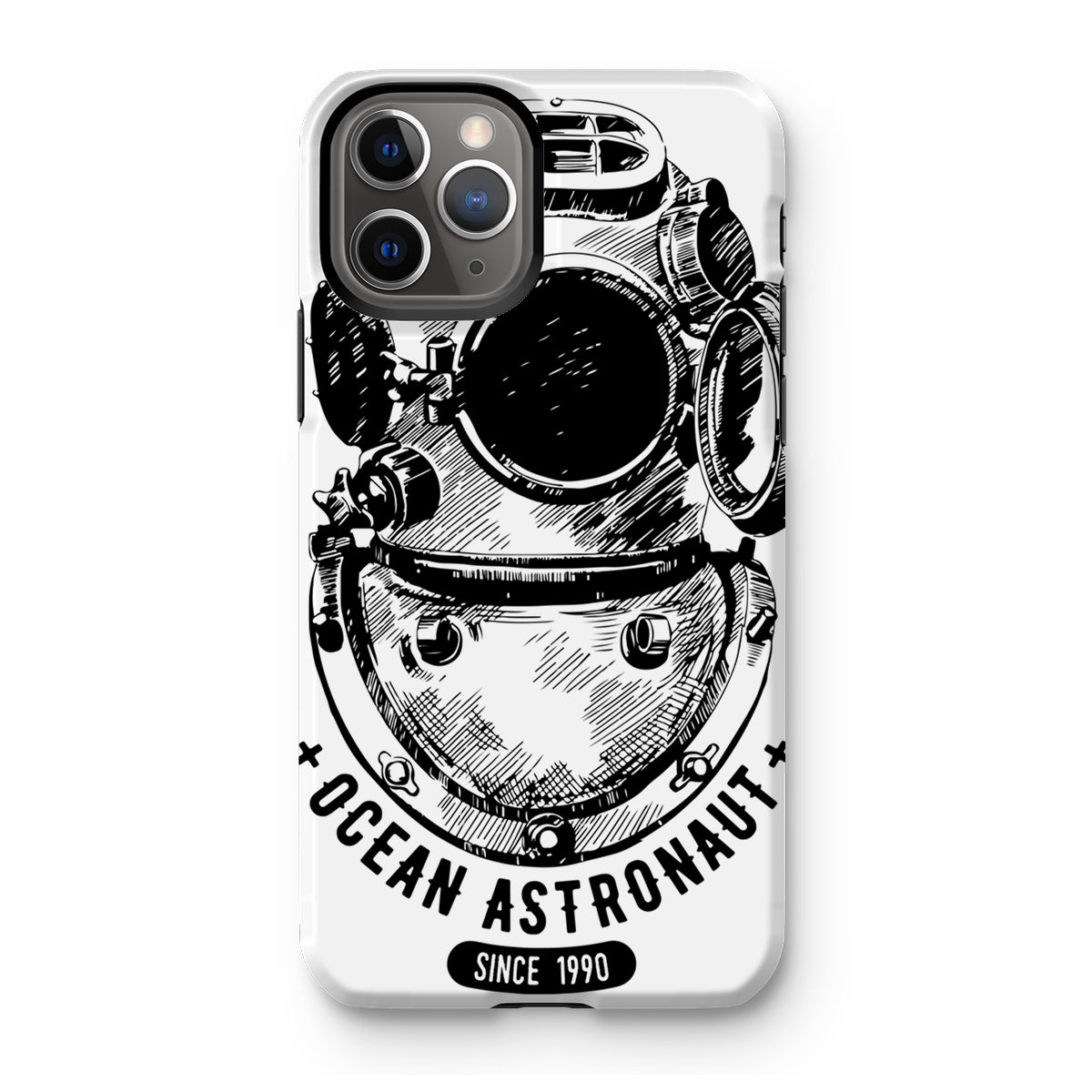 AQUA B&W - 05 - Astronauta do oceano - Capa de telefone resistente