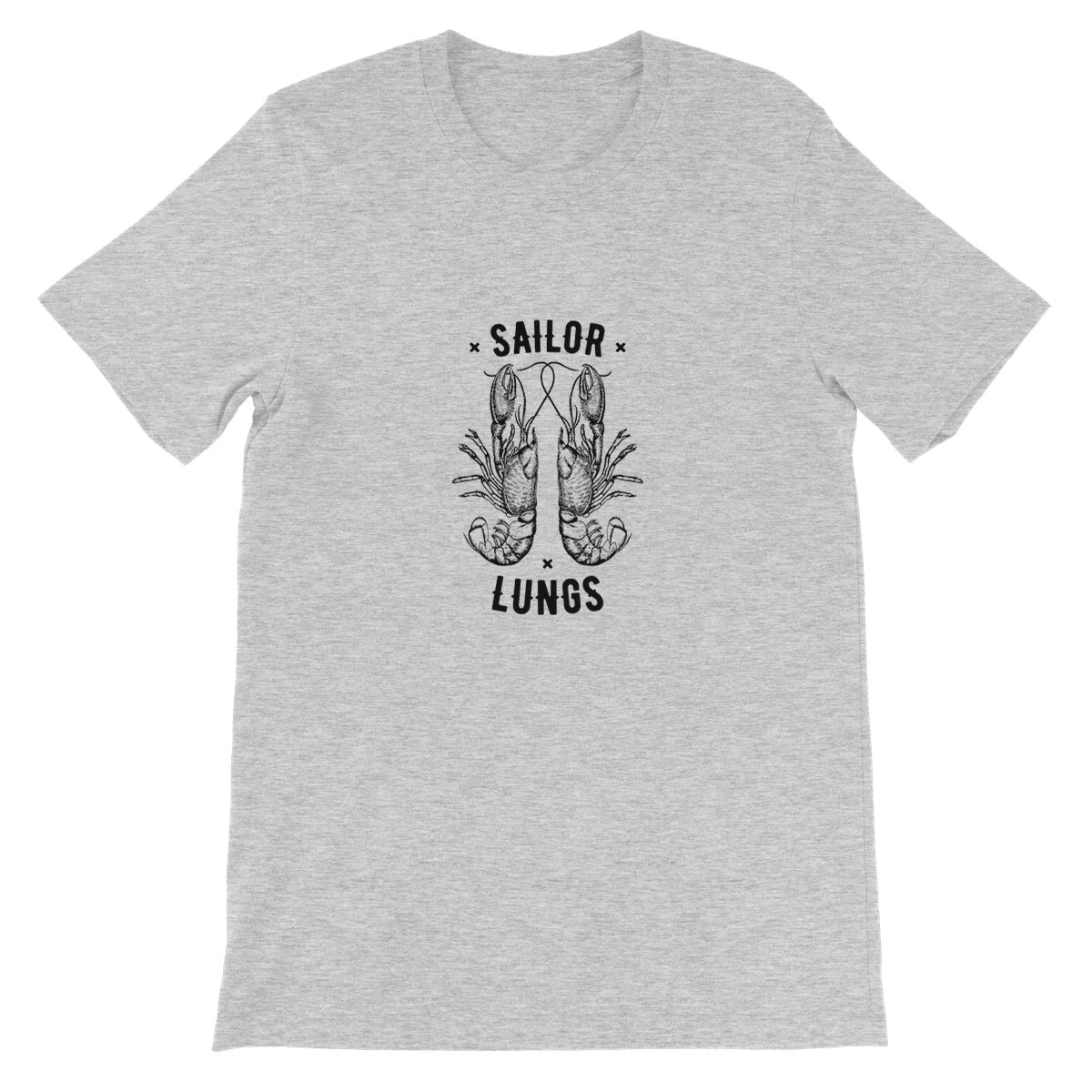 AQUA B&W - 06 - Sailing Lungs - Unisex Fine Jersey T-Shirt