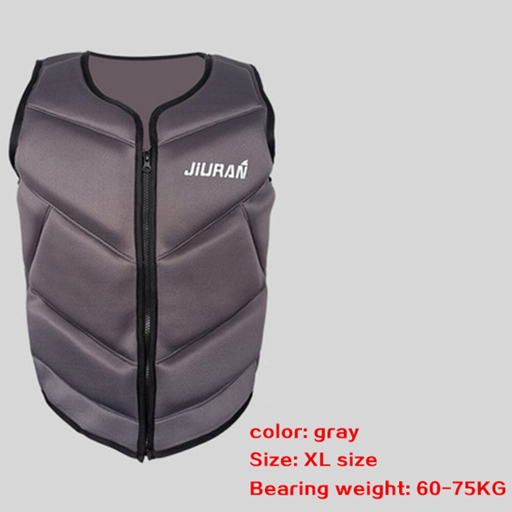 Conveniente adulto neoprene natação flutuabilidade pesca colete salva-vidas jaqueta flutuante resgate mar pesca colete canoagem vela