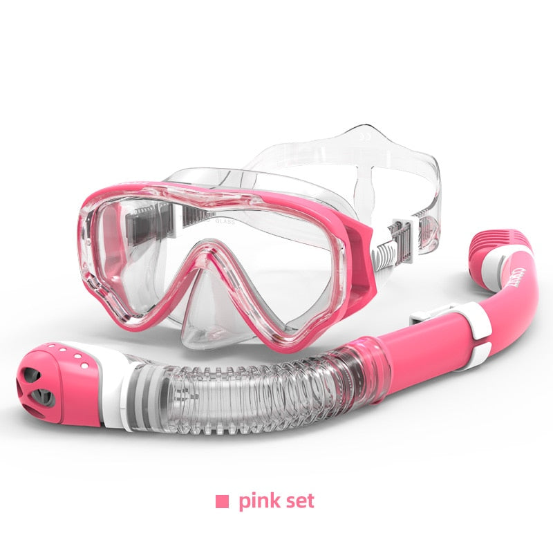 COPOZZ Diving mask kids Full face HD Anti Fog Scuba Mask Underwater snorkel mask set Kids Swimming Snorkel Diving Equipment