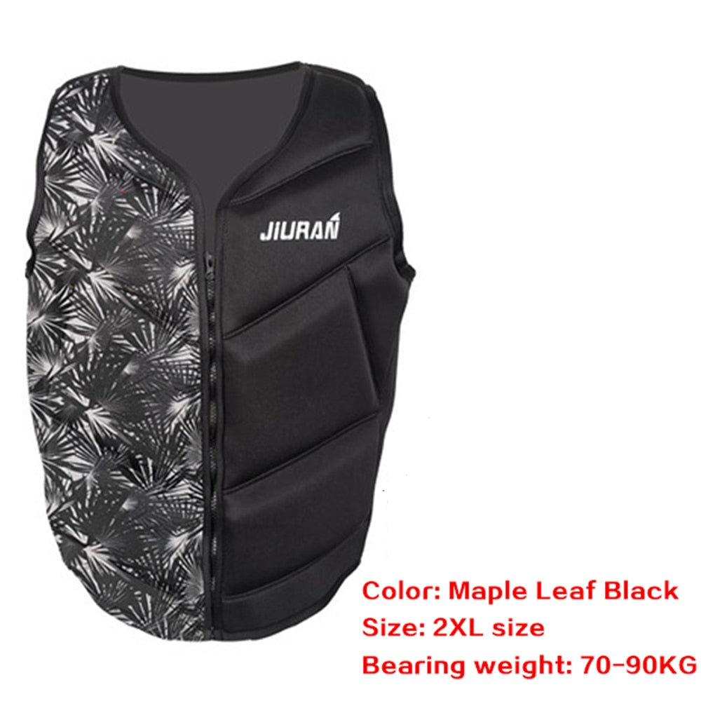 Conveniente adulto neoprene natação flutuabilidade pesca colete salva-vidas jaqueta flutuante resgate mar pesca colete canoagem vela