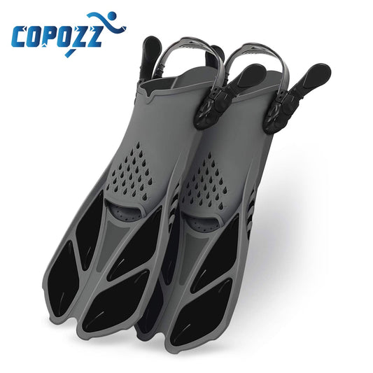 Adjustable Swimming Fins Adult Snorkel Foot Flippers Diving Fins Beginner Water Sports Equipment Portable diving Flippers Child