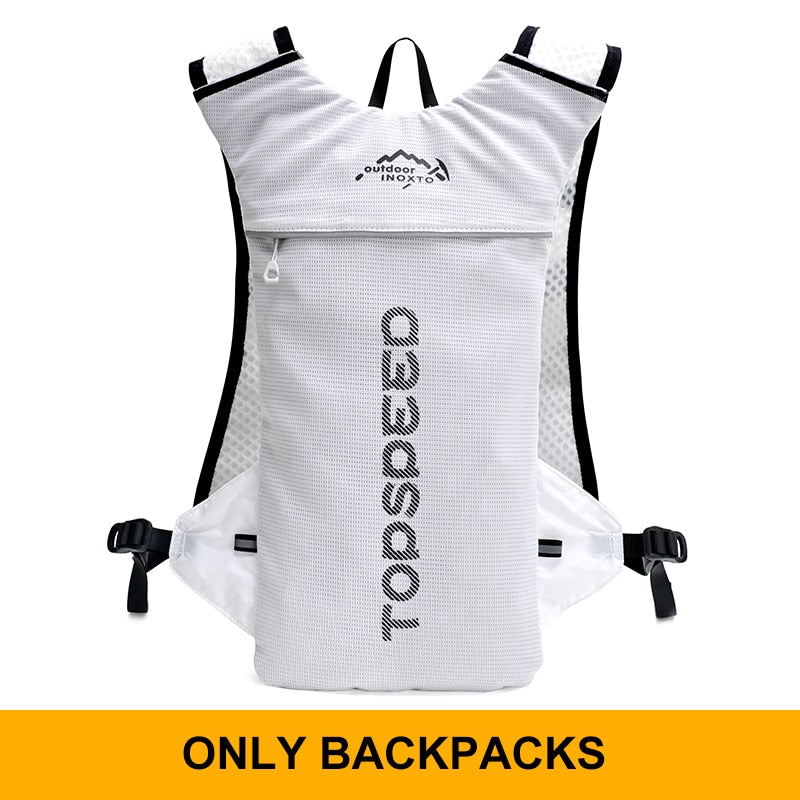 Trail running backpack 5L super running hydrating vest bag marathon running cycling backpack bag 250ml soft bottle bottled water