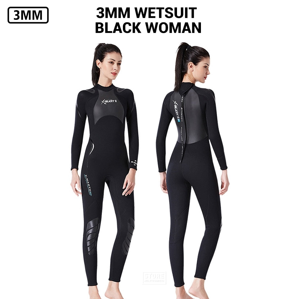 Neoprene 3MM Wetsuit Women Underwater Fishing Kitesurf Hunting Windsurf Snorkeling Surf Clothes Spearfishing Scuba Diving Suit
