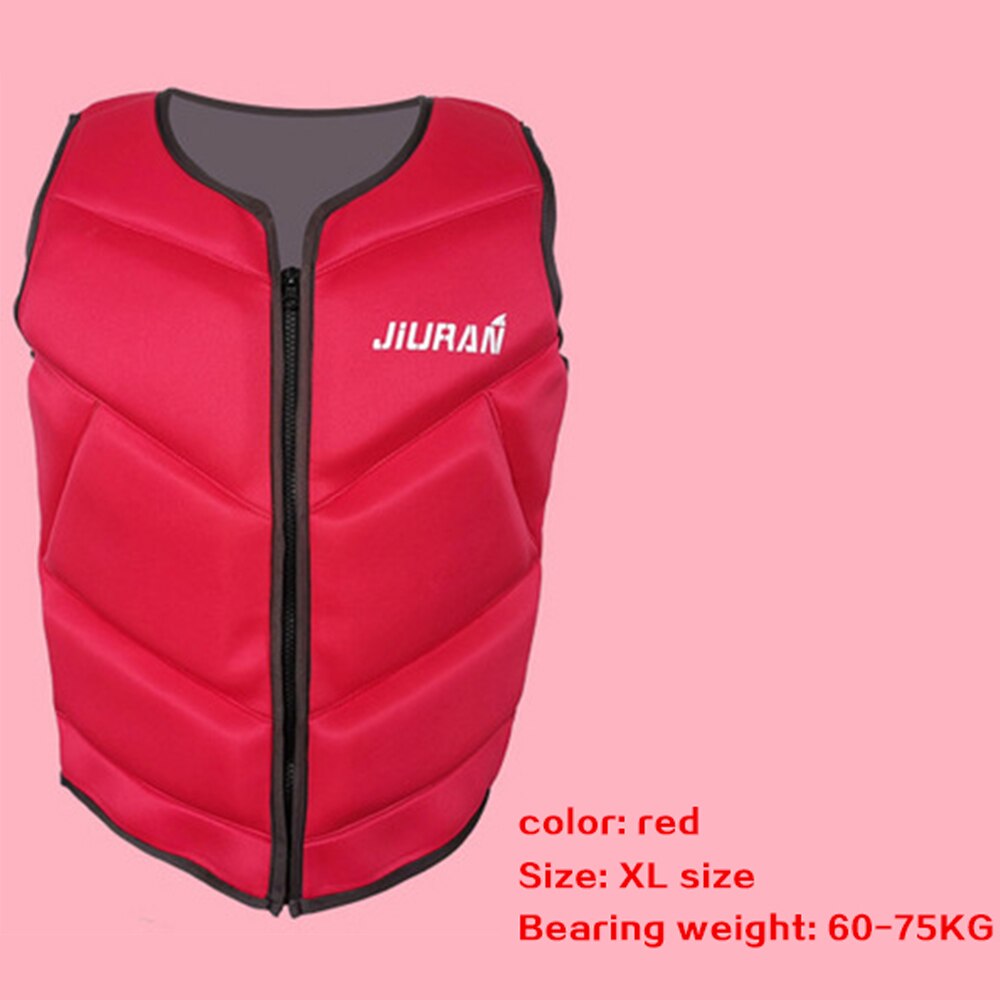 Conveniente adulto neoprene natação flutuabilidade pesca colete salva-vidas jaqueta flutuante resgate mar pesca colete canoagem vela