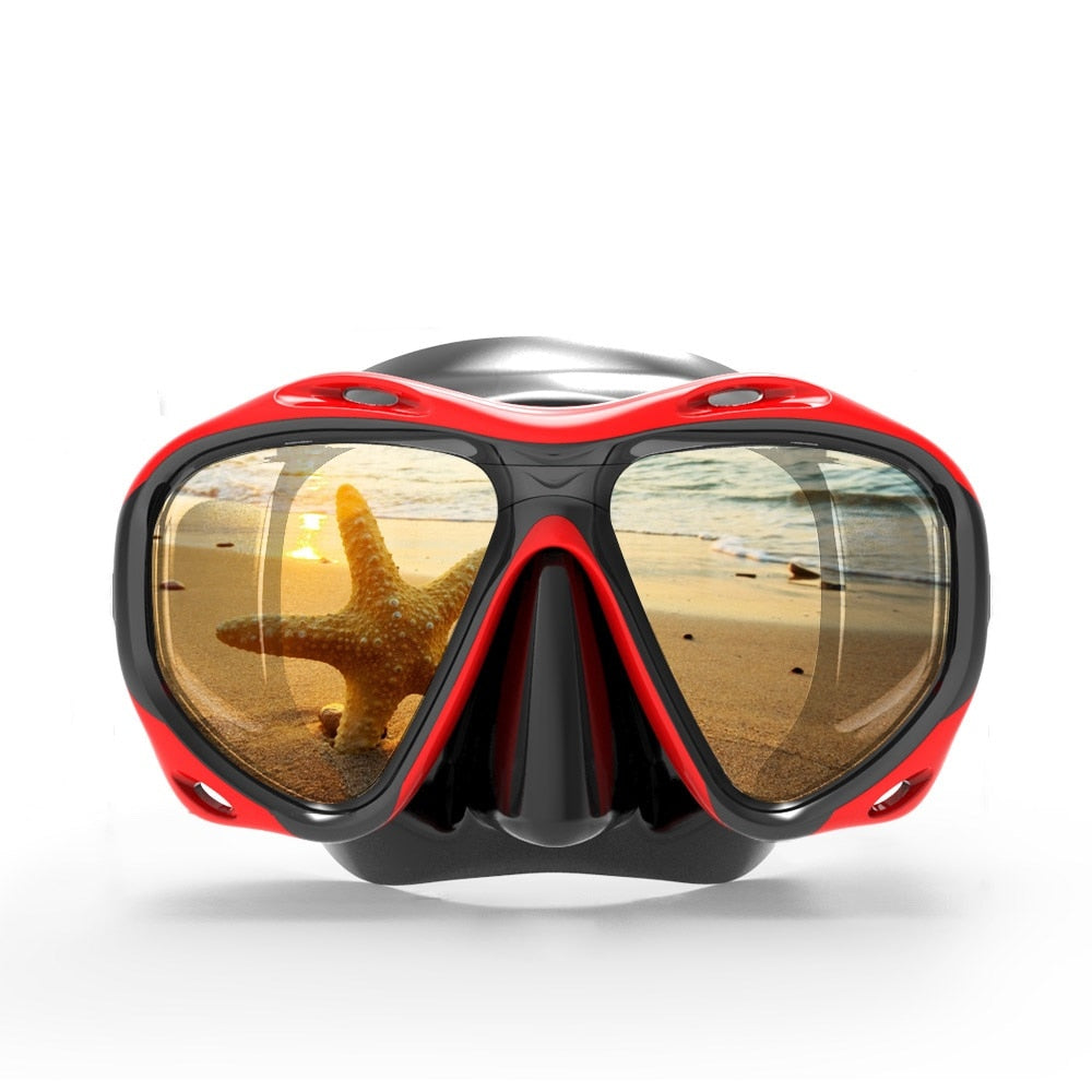 Copozz Brand Professional Skuba Diving Mask Goggles Watersports Snorkel Equipment Underwater Hunting Mask Presbyopia Myopia Lens