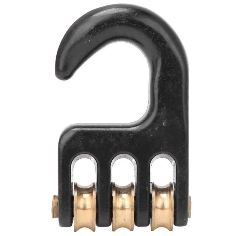 Aluminiumlegierung Schwarz Universal Windsurf Rigging Pulley Haken 3 Rollen Rad Windsurfing Hardware Zubehör