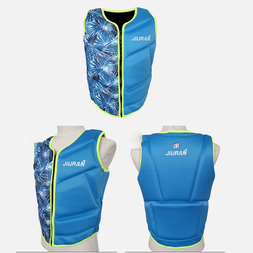 Conveniente adulto neoprene natação flutuabilidade pesca colete salva-vidas jaqueta flutuante resgate mar pesca colete canoagem vela