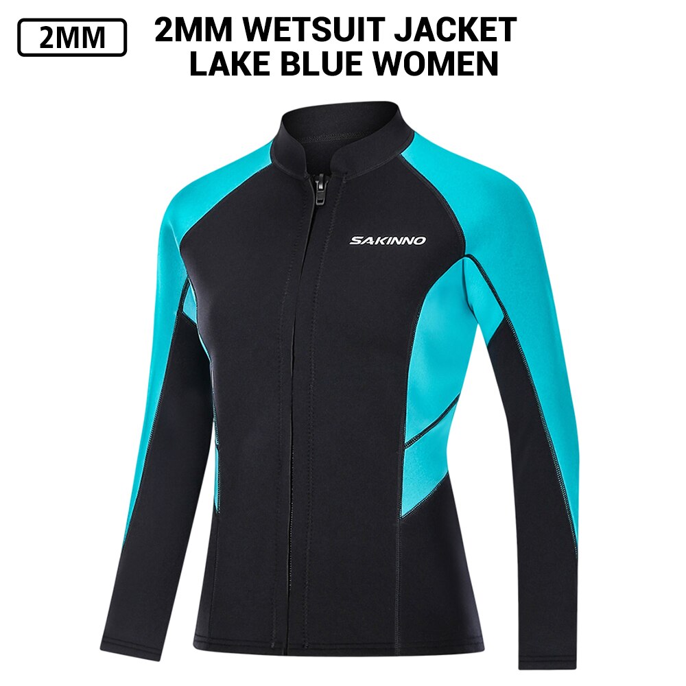 Women Neoprene 2MM Wetsuit Jackets Scuba Diving Surf Hunting Windsurf Swimwear Underwater Fishing Clothes Kitesurf Spearfishing