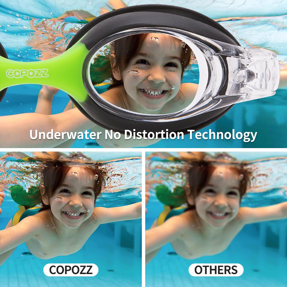 Copozz Waterproof Anti Fog UV Child Professional Colored Lenses Diving Swimming Glasses kids Eyewear Swim Goggles Gafas Nata