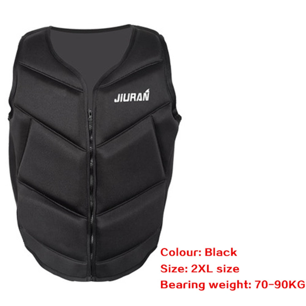 Conveniente adulto neoprene natação flutuabilidade pesca colete salva-vidas jaqueta flutuante resgate mar pesca colete canoagem vela