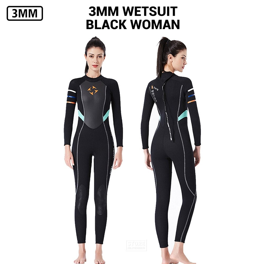 Neoprene 3MM Wetsuit Women Underwater Fishing Kitesurf Hunting Windsurf Snorkeling Surf Clothes Spearfishing Scuba Diving Suit