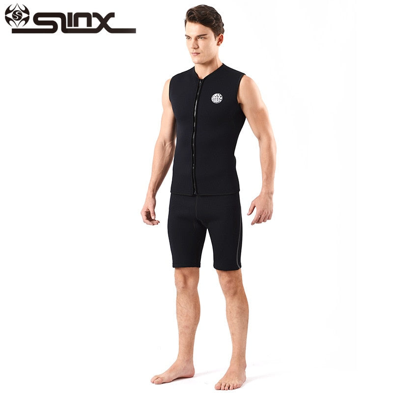 SLINX Outdoor Unisex Wetsuits 3MM Neoprene Sleeveless Wetsuit Vest for Diving Surf Windsurf Kitesurfing
