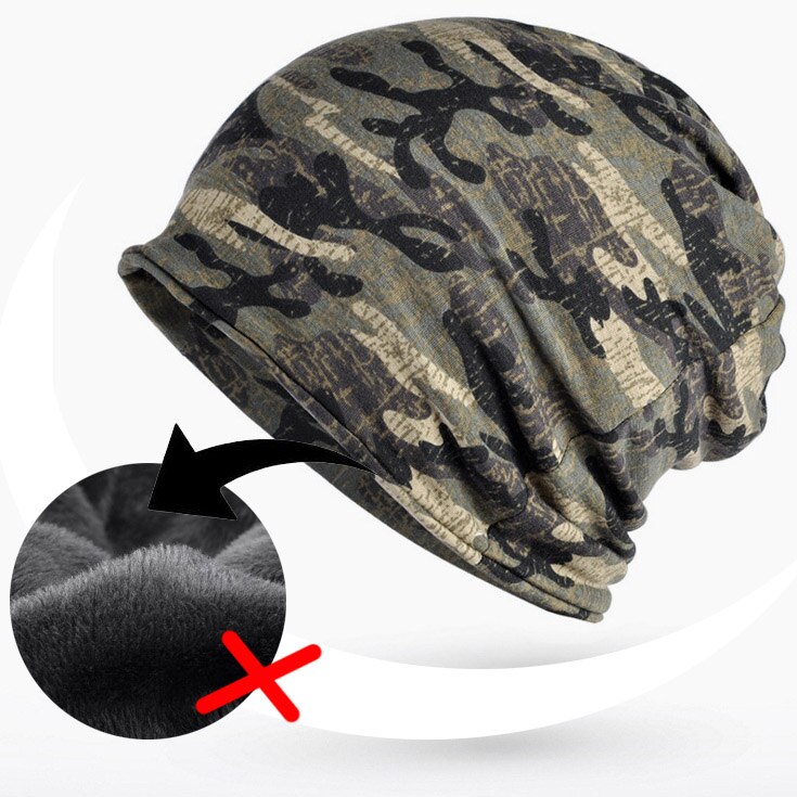 Chapéu de lã outono inverno verão masculino feminino tático militar exército camuflagem gorro de malha de algodão crânio cachecol térmico camo boné