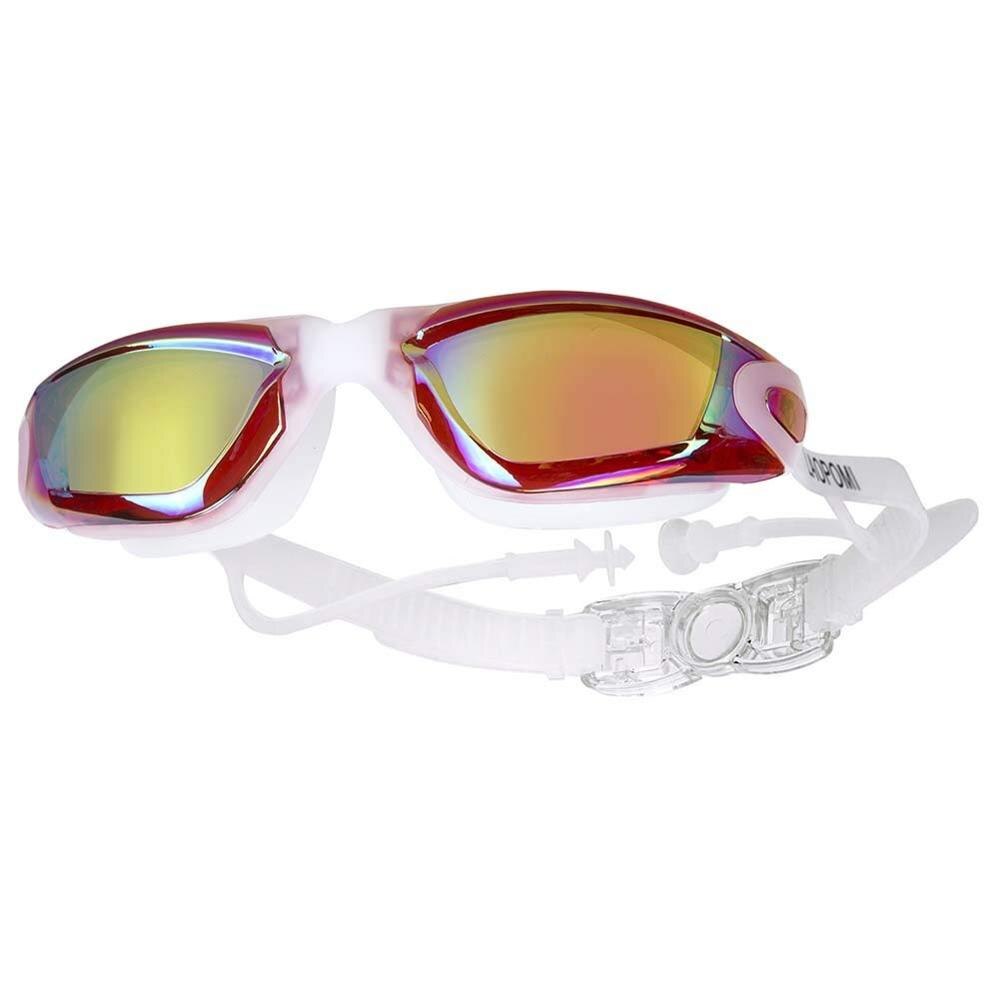 Óculos de natação para miopia, protetor de ouvido profissional para adultos, touca de silicone para piscina, antiembaçante, masculino e feminino, óculos ópticos à prova d'água