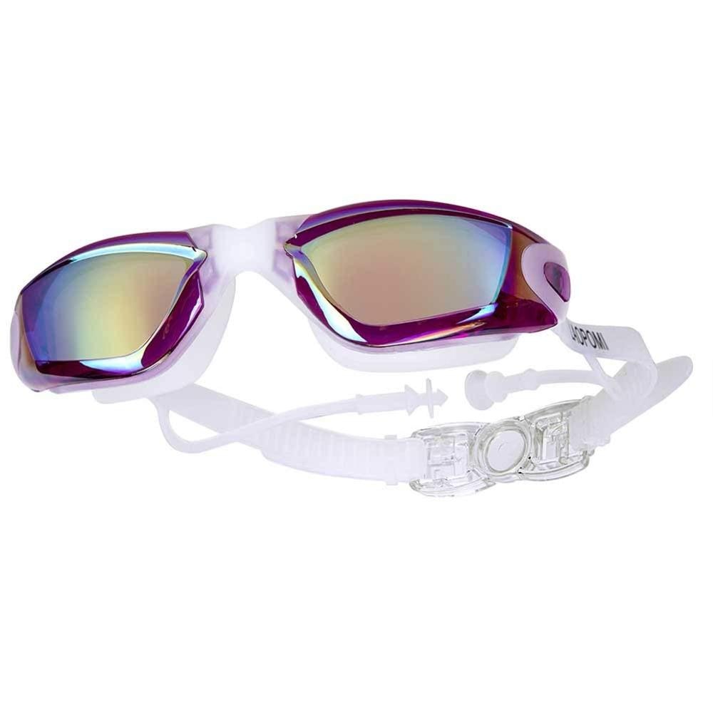 Óculos de natação para miopia, protetor de ouvido profissional para adultos, touca de silicone para piscina, antiembaçante, masculino e feminino, óculos ópticos à prova d'água