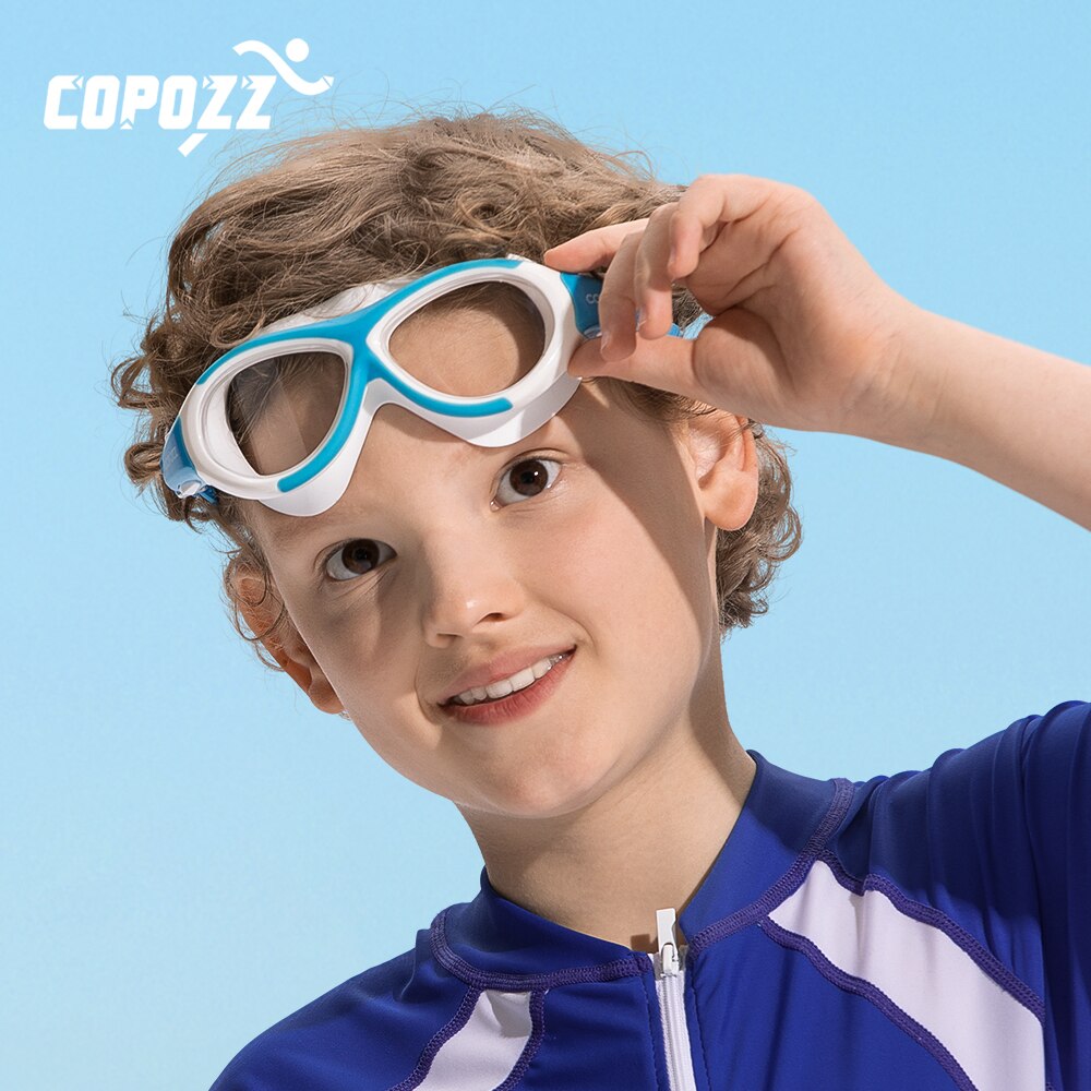 COPOZZ Children Swimming Goggles Anti Fog Waterproof kids Teenagers Cool Swim Eyewear Boy Girl Professional Swimming Glasses