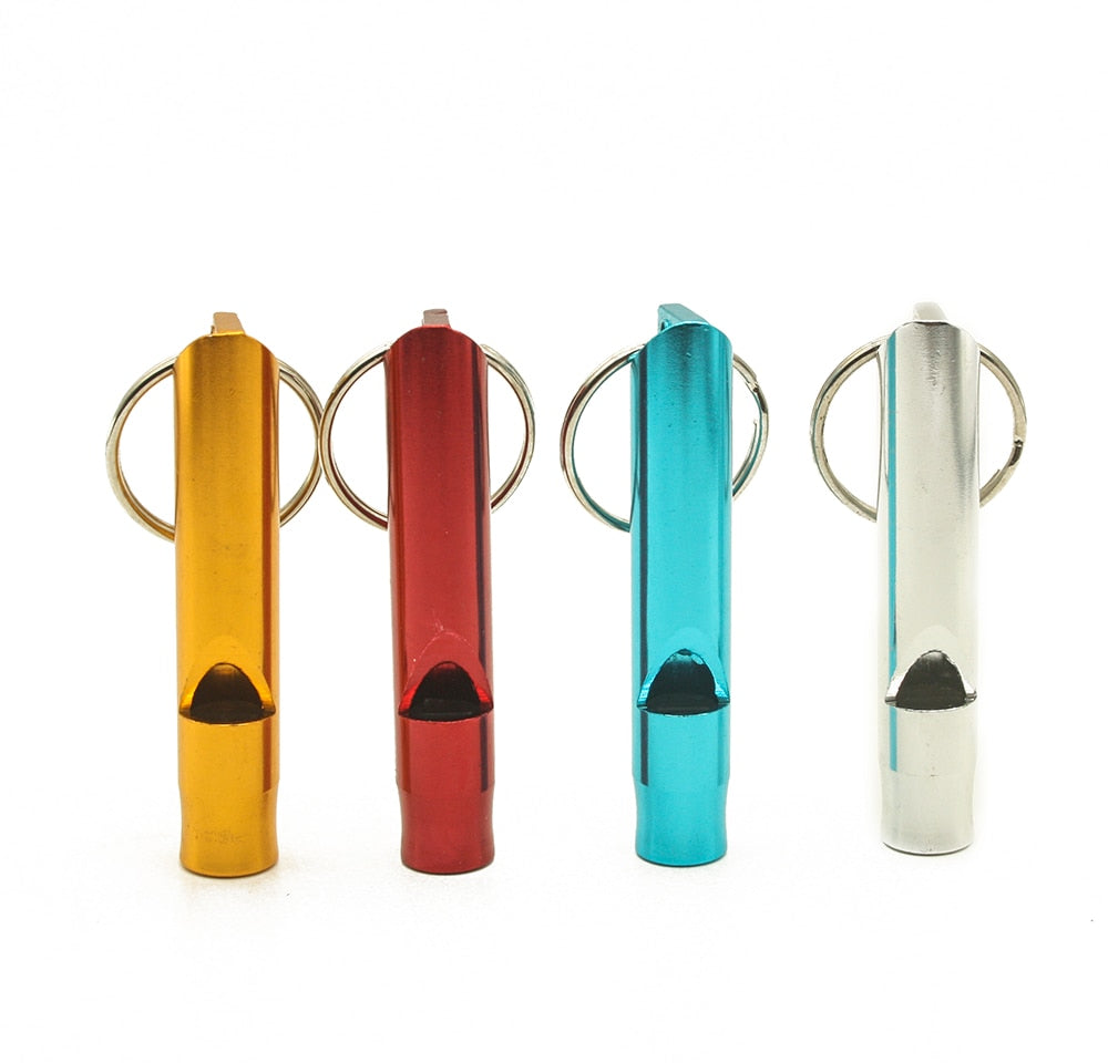 Outdoor Metal Multifunction Whistle Pendant With Keychain Keyring For Outdoor Survival Emergency Mini Size whistles Team Gift