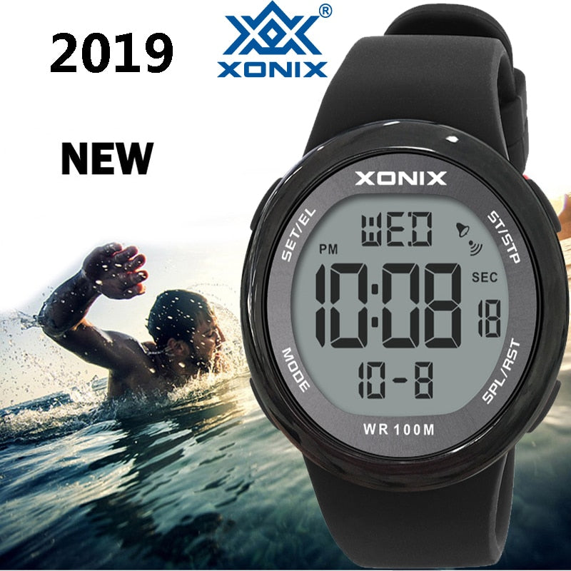 2022 XONIX Sports Luxury Men Relogio Masculino LED Digital Diving Swimming Reloj Hombre Acrylic Mirror Sumergible Wristwatch NY