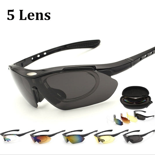 Goggle Sun Glasses Outdoor Sports Glasses Sunglasses Goggles Eyewear 5 Lens For Men Optical Frame For Myopia Hyperopia
