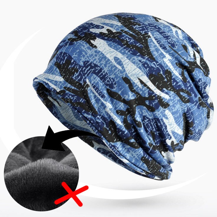 Chapéu de lã outono inverno verão masculino feminino tático militar exército camuflagem gorro de malha de algodão crânio cachecol térmico camo boné