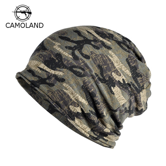 Fleece Autumn Winter Summer Hat Men Women Tactical Military Army Camouflage Beanie Knitted Cotton Skullie Thermal Scarf Camo Cap