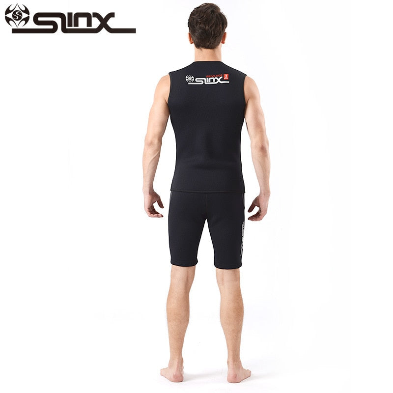 SLINX Outdoor Unisex Wetsuits 3MM Neoprene Sleeveless Wetsuit Vest for Diving Surf Windsurf Kitesurfing