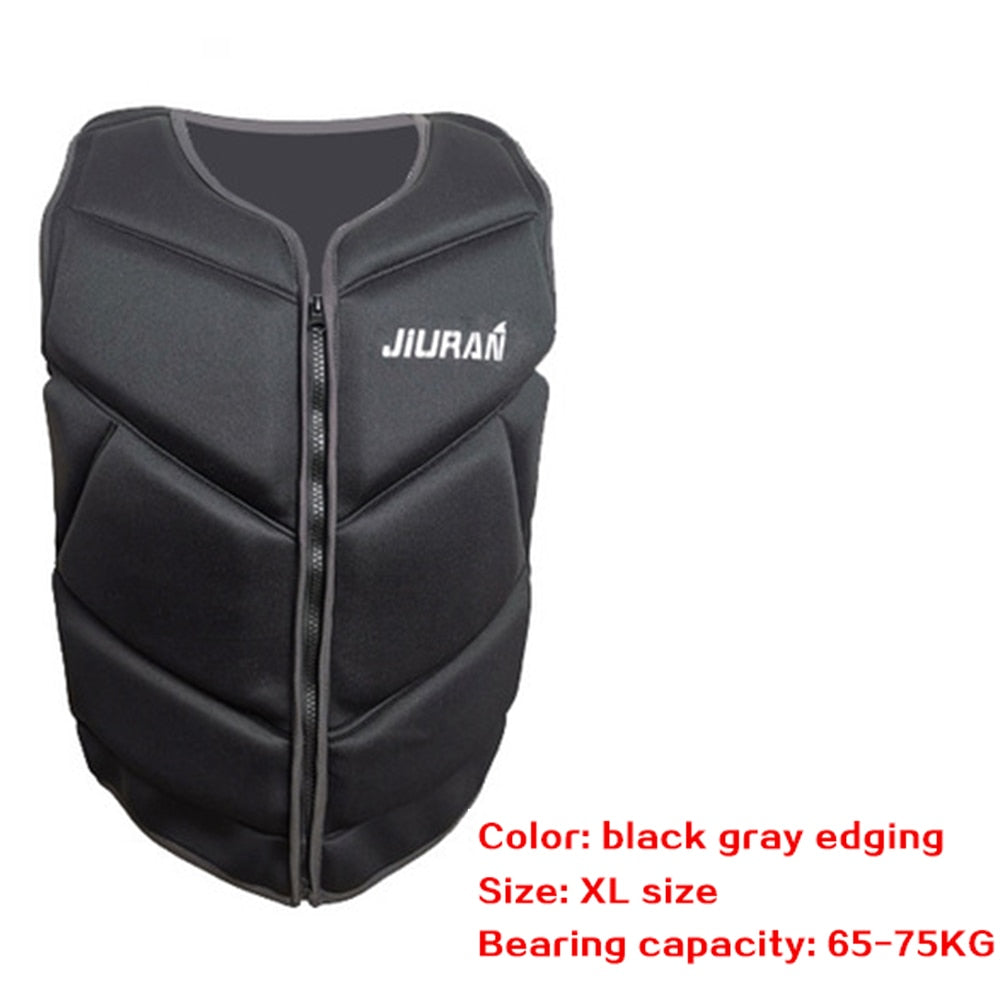 Conveniente adulto neoprene natação flutuabilidade pesca colete salva-vidas jaqueta flutuante resgate mar pesca colete canoagem vela