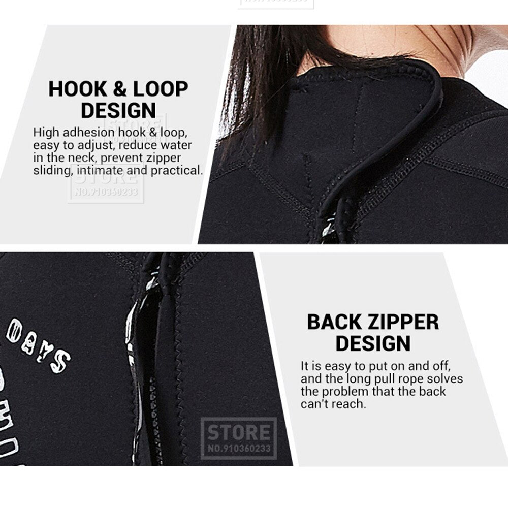 Neoprene 3MM Wetsuit Women Underwater Fishing Kitesurf Hunting Windsurf Snorkeling Surf Clothes Spearfishing Scuba Diving Suit