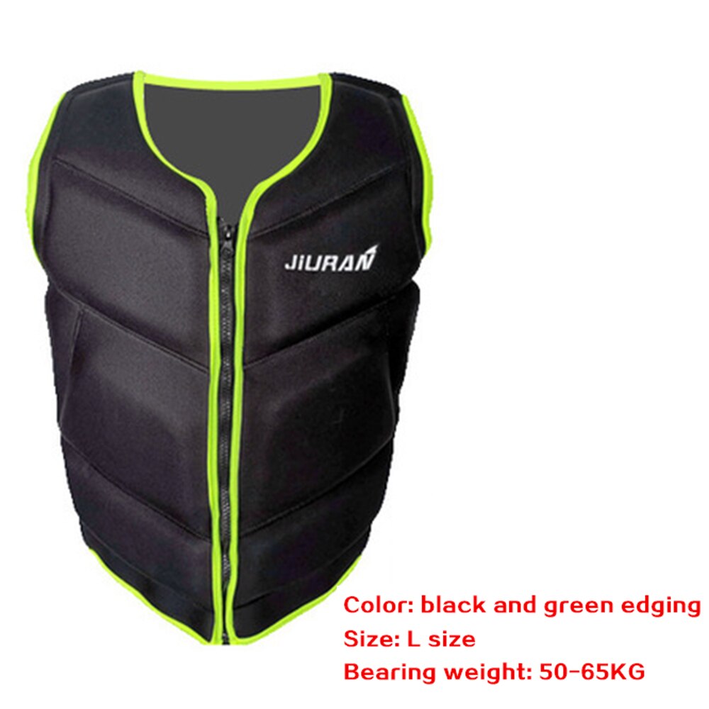 Conveniente adulto neoprene natação flutuabilidade pesca colete salva-vidas jaqueta flutuante resgate mar pesca colete canoagem vela