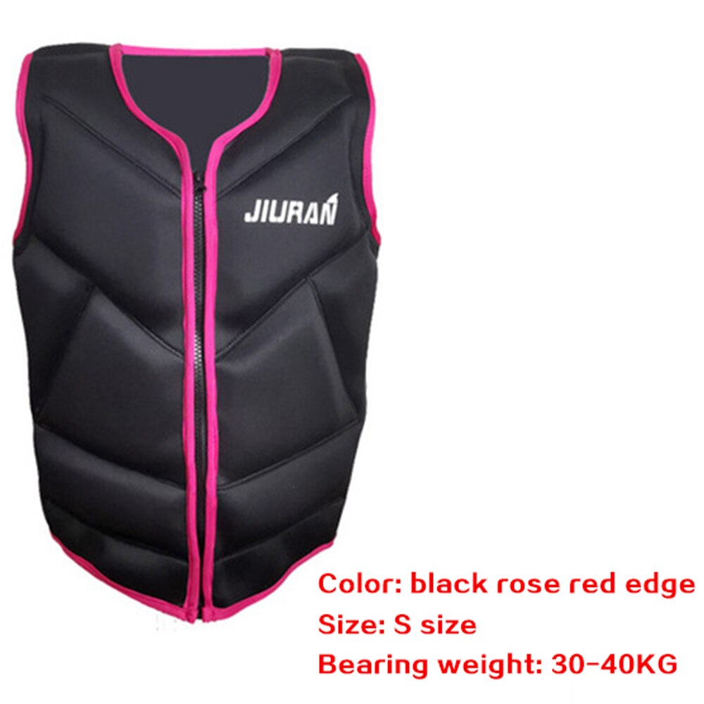 Conveniente adulto neoprene natação flutuabilidade pesca colete salva-vidas jaqueta flutuante resgate mar pesca colete canoagem vela
