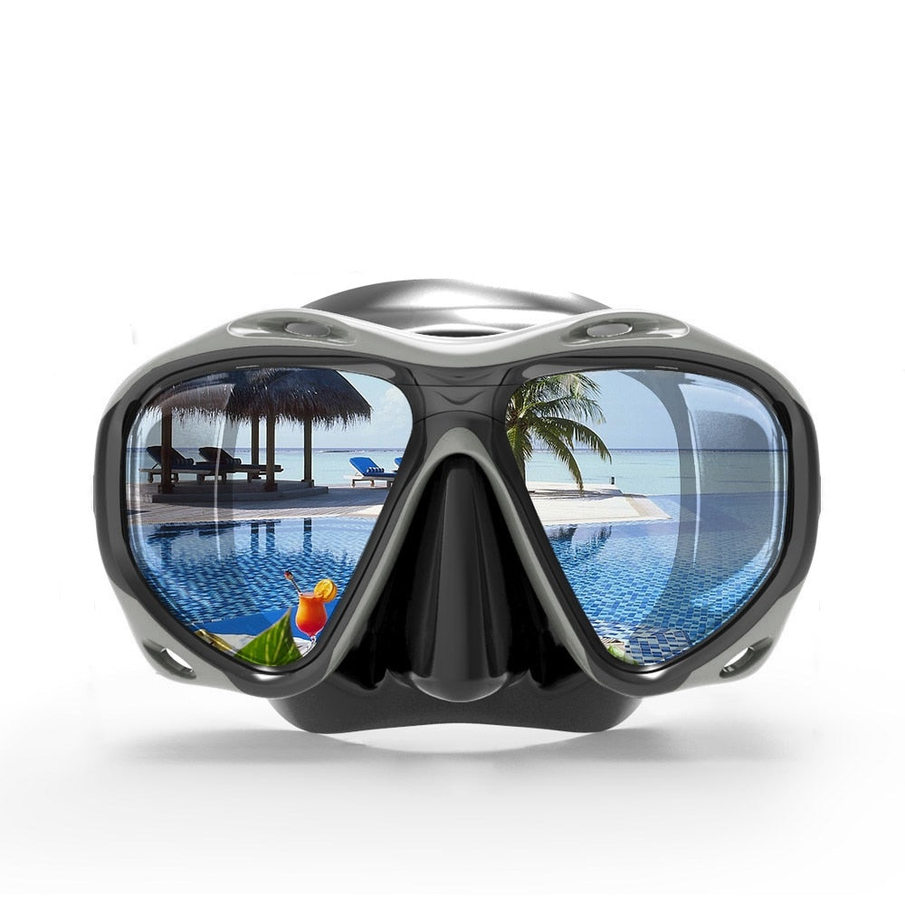 Copozz Brand Professional Skuba Diving Mask Goggles Watersports Snorkel Equipment Underwater Hunting Mask Presbyopia Myopia Lens