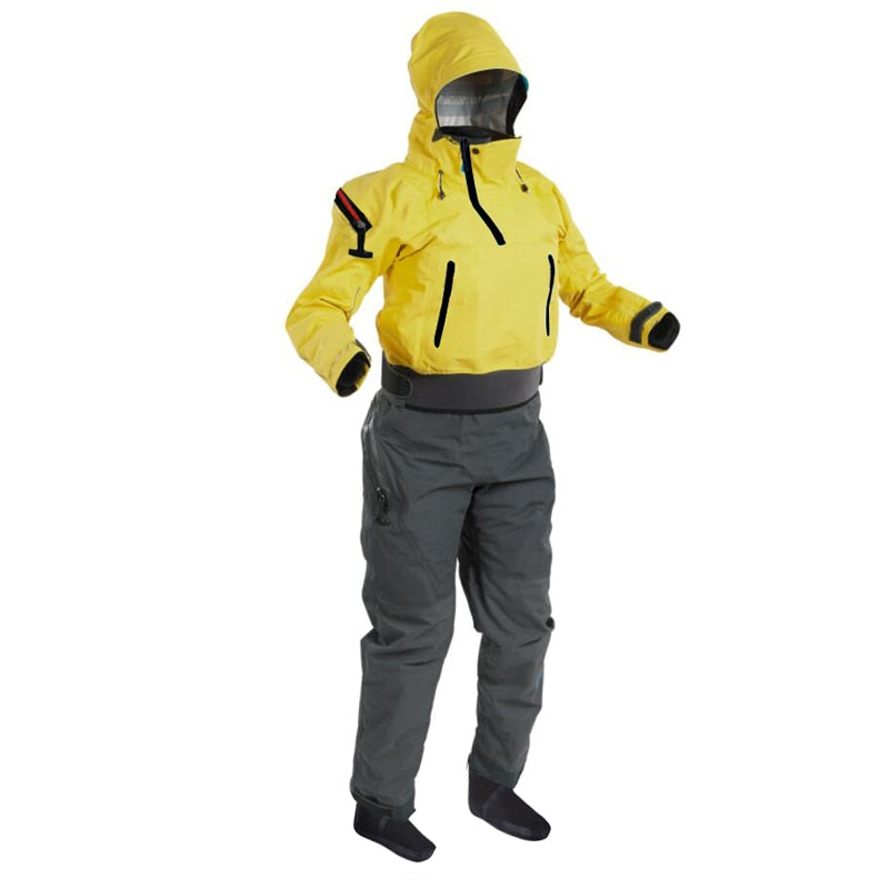 Roupa seca feminina de caiaque, roupa seca de uma peça, à prova d'água, roupa de mergulho para pesca, sup, natação, equipamento profissional de vadear