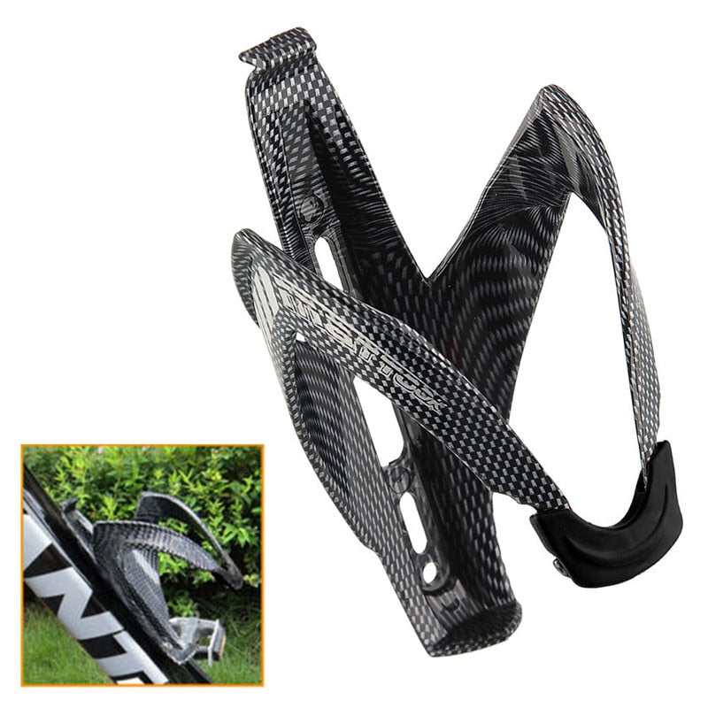 Preto fibra de carbono bicicleta garrafa de água de vidro titular mtb ciclismo estrada garrafa de água gaiolas acessórios da bicicleta