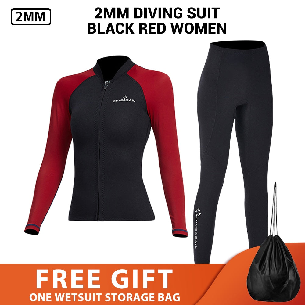 Neoprene 2MM 3MM Men Women Wetsuit Jacket Scuba Diving Suit Surf Snorkeling Underwater Fishing Spearfishing Kitesurf Equipment