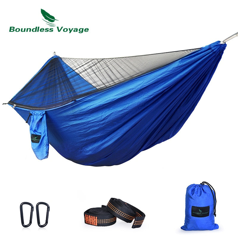Boundless Voyage Camping Hammock with Tree Straps & Carabiners Outdoor Hanging Bed Swing Backyard Garden Hammock Anti Mosquitoes