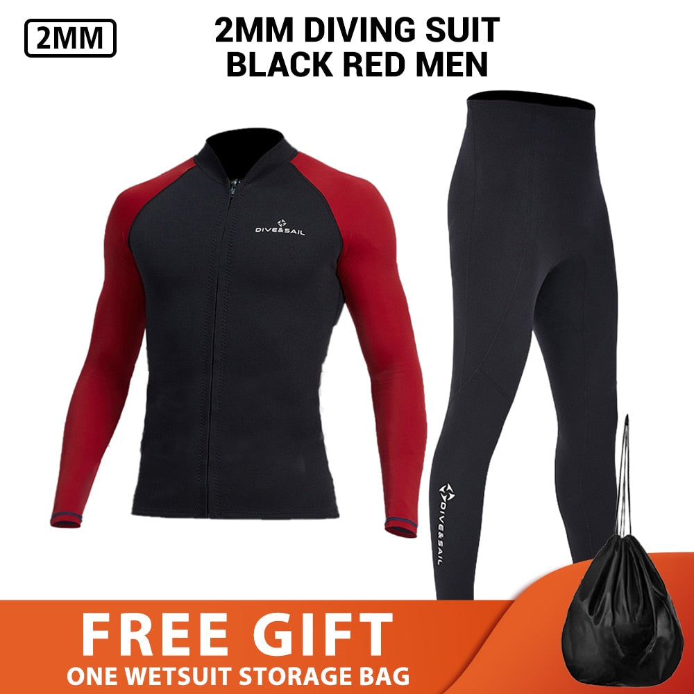 Neoprene 2MM 3MM Men Women Wetsuit Jacket Scuba Diving Suit Surf Snorkeling Underwater Fishing Spearfishing Kitesurf Equipment